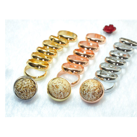 YesBeads 100pcs Copper Ring Spacers smooth beads frame donut wholesale jewelry findings supplies