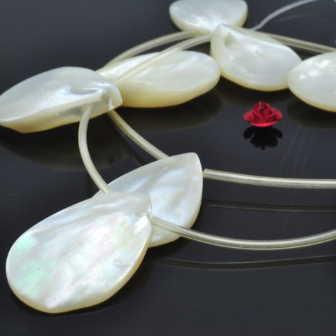 10 pcs of MOP mother of pearl shell smooth teardrop beads wholesale jewelry making diy earrings necklace