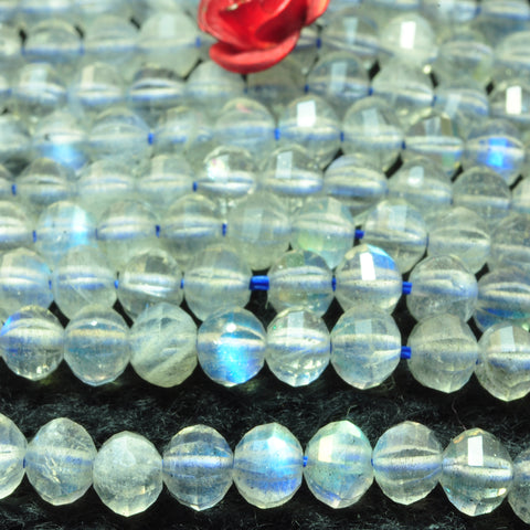Natural Labradorite faceted rondelle loose beads wholesale gemstone jewelry making bracelet diy stuff