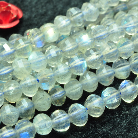Natural Labradorite faceted rondelle loose beads wholesale gemstone jewelry making bracelet diy stuff