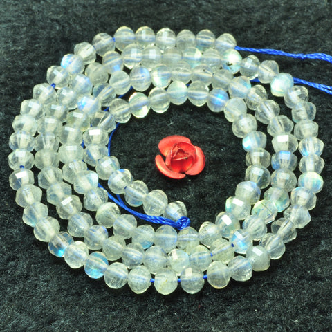 Natural Labradorite faceted rondelle loose beads wholesale gemstone jewelry making bracelet diy stuff