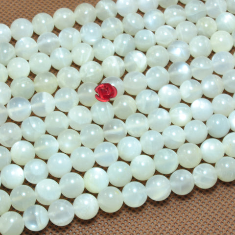 YesBeads Natural Moonstone smooth round loose beads gemstone wholesale jewelry making 15"