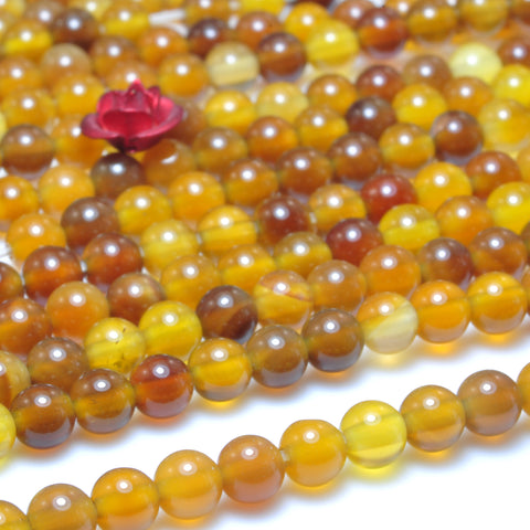 YesBeads Natural Rainbow Agate Smooth round beads gemstone wholesale jewelry making beading stuff stone