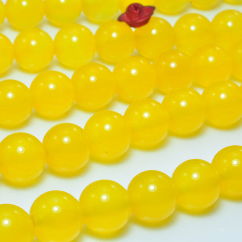 Yellow Agate smooth round beads loos gemstone wholesale jewelry making bracelet stuff