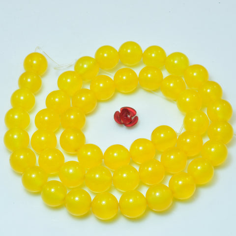 Yellow Agate smooth round beads loos gemstone wholesale jewelry making bracelet stuff