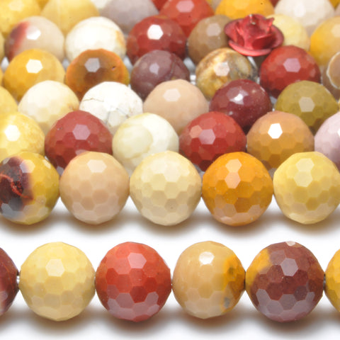 YesBeads Natural mookaite mini faceted round beads loose gemstone wholesale jewelry making bracelet diy stuff