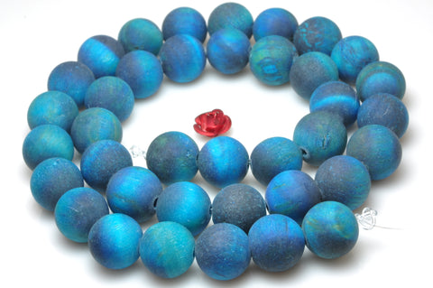Blue tiger eye stone matte round loose beads wholesale gemstone for jewelry making bracelet necklace diy 6mm-12mm