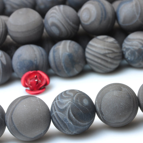 YesBeads Natural Brown Wood Jasper stone matte round beads gemstone wholesale 15"