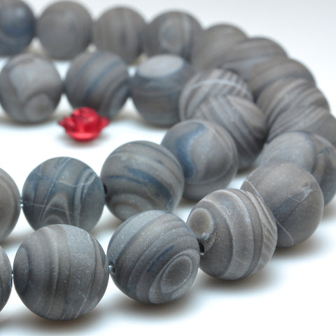 YesBeads Natural Brown Wood Jasper stone matte round beads gemstone wholesale 15"