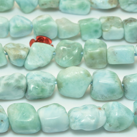 Natural blue larimar smooth irregular chip beads loose gemstone wholesale jewelry making bracelet diy stuff
