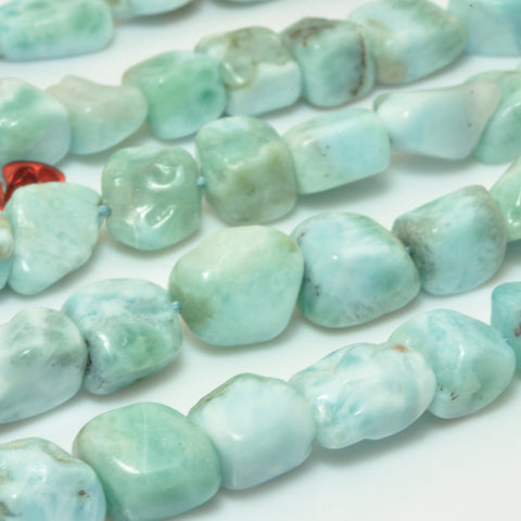 Natural blue larimar smooth irregular chip beads loose gemstone wholesale jewelry making bracelet diy stuff
