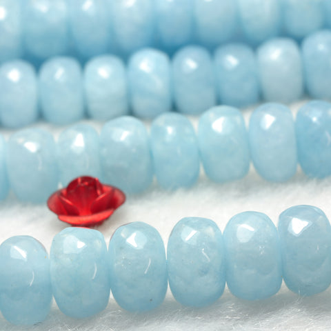 YesBeads Malaysia Jade faceted rondelle beads blue jade gemstone wholesale jewelry making