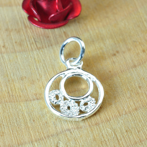 YesBeads 925 sterling silver circle rings charms pendant beads wholesale jewelry findings supplies