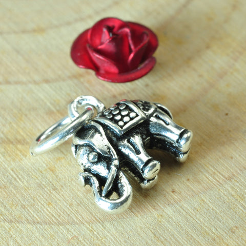 YesBeads 925 sterling silver Elephant charm vintage silver pendant beads wholesale jewelry findings