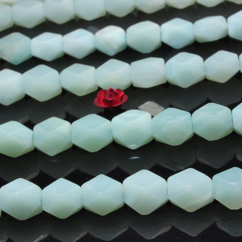 Natural green Amazonite gemstone faceted nugget beads wholesale gemstone jewelry making bracelet necklace diy
