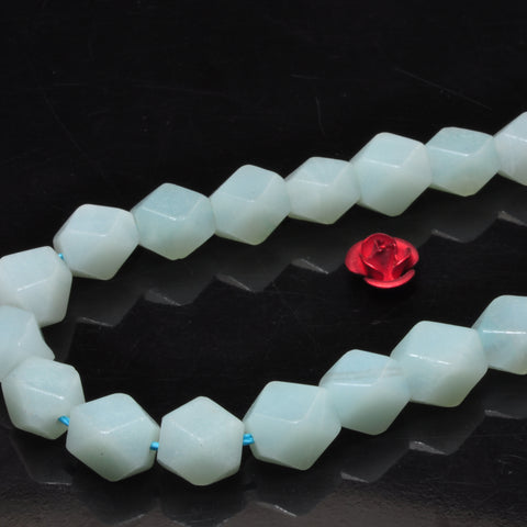 Natural green Amazonite gemstone faceted nugget beads wholesale gemstone jewelry making bracelet necklace diy