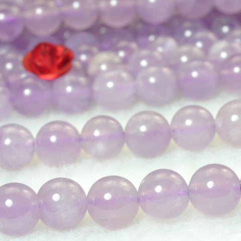 YesBeads Natural Brazil Purple Jade AA grade smooth round beads gemstone 15"