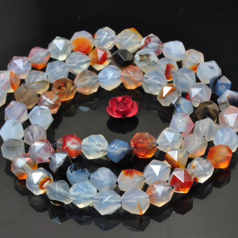 Natural Dendritic Agate faceted star cut loose nugget beads wholesale gemstone jewelry making bracelet necklace diy