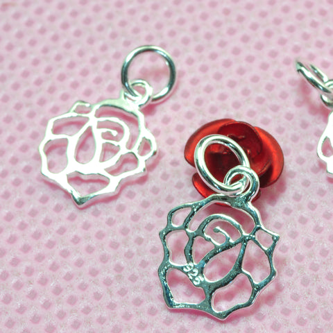 YesBeads 925 sterling silver flower charms pendant beads wholesale earring bracelet jewelry findings