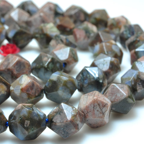 African Opal natural stone star cut faceted nugget beads wholesale loose gemstone for jewelry making diy
