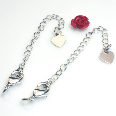 YesBeads Antique silver extender chain with lobster clasp copper adjustable chain wholesale findings