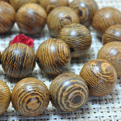 Wenge Wood buddha mala smooth round loose beads wholesale gemstone jewelry making bracelet necklace diy
