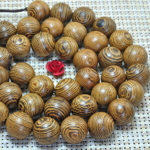 Wenge Wood buddha mala smooth round loose beads wholesale gemstone jewelry making bracelet necklace diy