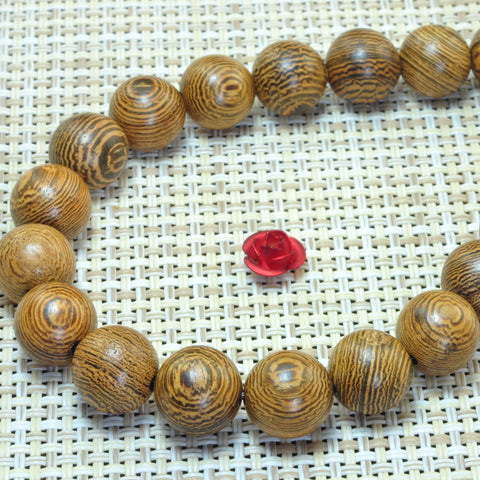 Wenge Wood buddha mala smooth round loose beads wholesale gemstone jewelry making bracelet necklace diy