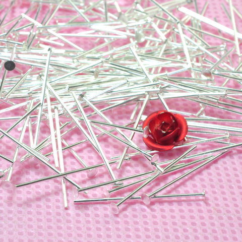 YesBeads 925 sterling silver headpins smooth head pins wire for earrings jewelry findings wholesale