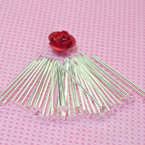 YesBeads 925 sterling silver headpins smooth head pins wire for earrings jewelry findings wholesale