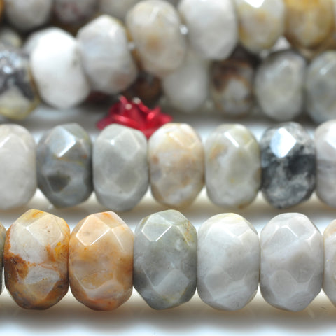YesBeads Natural Gobi Agate faceted rondelle beads gemstone wholesale 15"