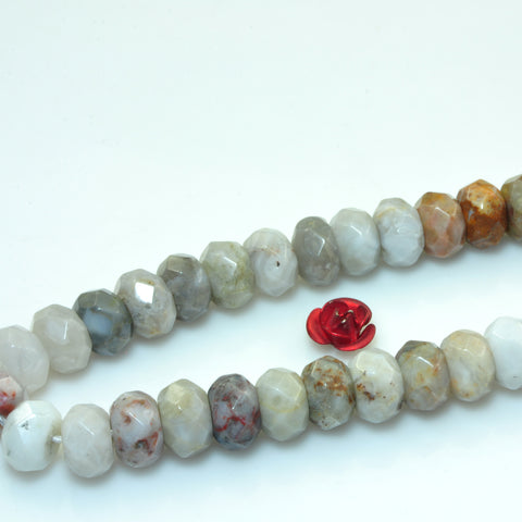 YesBeads Natural Gobi Agate faceted rondelle beads gemstone wholesale 15"