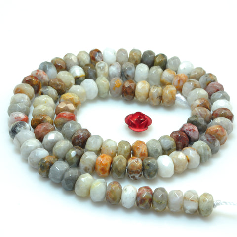 YesBeads Natural Gobi Agate faceted rondelle beads gemstone wholesale 15"
