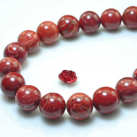 Natural Red Jasper smooth round loose beads gemstone wholesale jewelry making bracelet necklace diy