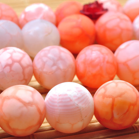 YesBeads Red Fire Agate matte round beads gemstone wholesale jewelry 15"