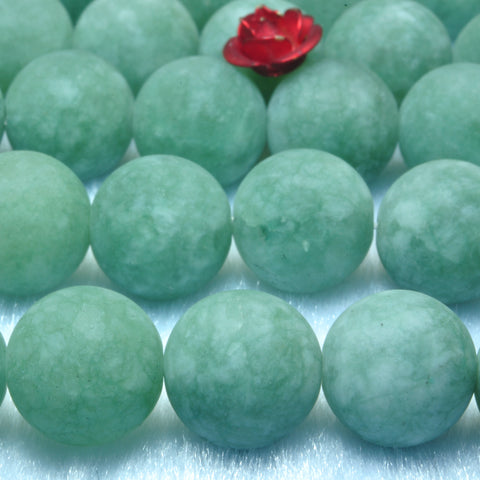 YesBeads Malaysia Jade Burma green jade gemstone smooth round beads gemstone 15"