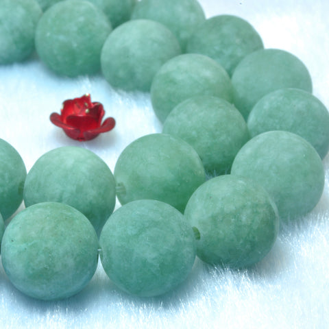YesBeads Malaysia Jade Burma green jade gemstone smooth round beads gemstone 15"