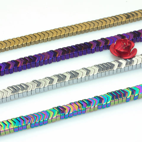 YesBeads Titanium plated hematite arrow spacer connector beads wholesale findings