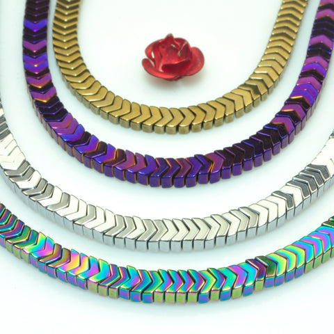 YesBeads Titanium plated hematite arrow spacer connector beads wholesale findings
