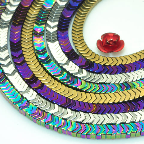 YesBeads Titanium plated hematite arrow spacer connector beads wholesale findings