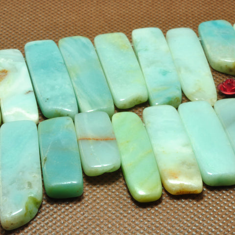 YesBeads natural Amazonite dagger gemstone smooth slabs slices beads gemstone 15"