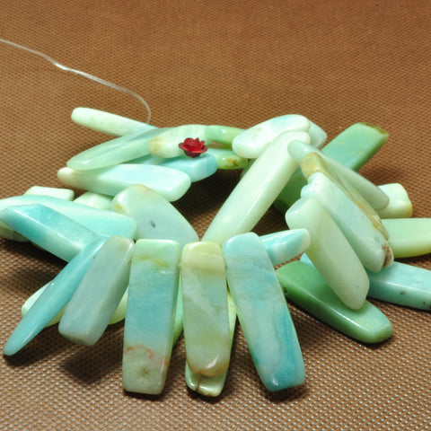 YesBeads natural Amazonite dagger gemstone smooth slabs slices beads gemstone 15"