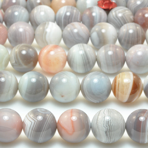Natural Botswana Agate smooth round beads loose gemstone wholesale Jewelry making bracelet diy stuff