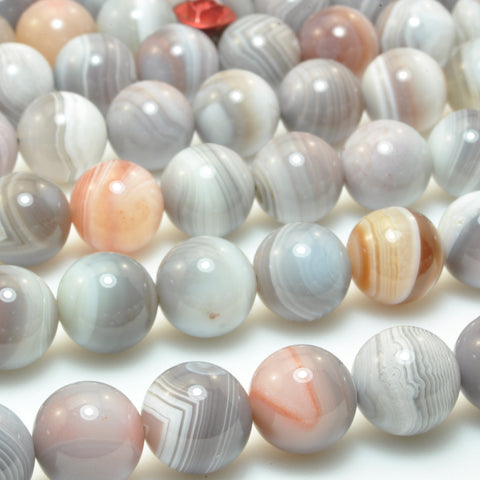 Natural Botswana Agate smooth round beads loose gemstone wholesale Jewelry making bracelet diy stuff
