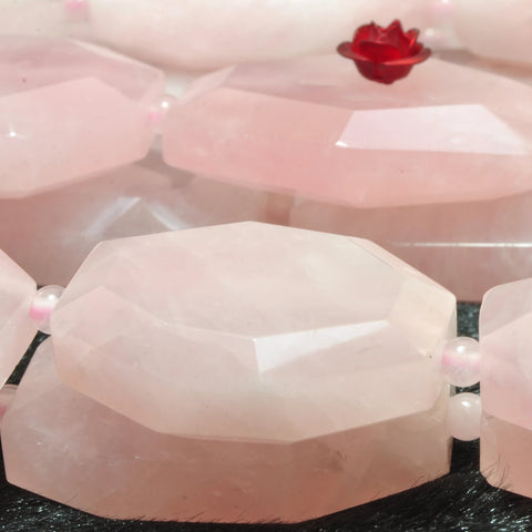 YesBeads natural Rose quartz pink gemstone faceted nugget slab slices beads jewelry making