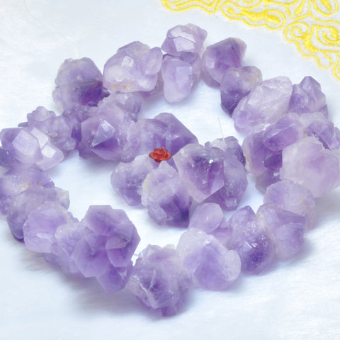 YesBeads 15 inches of Natural Amethyst matte Rough Nugget Chunks beads gemstone wholesale pendant diy stuff