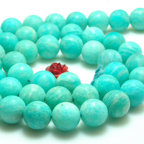 atural green Amazonite gemstone matte round loose beads wholesale gemstone jewelry making bracelet necklace diy