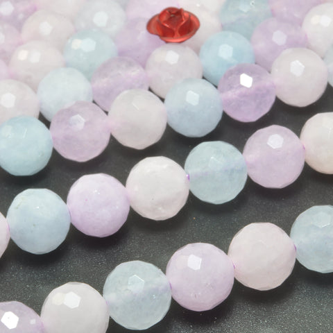 Natural Mixed color Crystal mini faceted round beads loose gemstone wholesale jewelry making bracelet diy stuff
