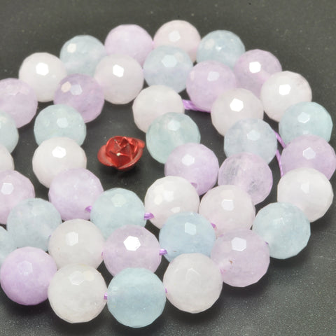 Natural Mixed color Crystal mini faceted round beads loose gemstone wholesale jewelry making bracelet diy stuff