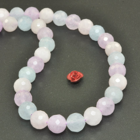 Natural Mixed color Crystal mini faceted round beads loose gemstone wholesale jewelry making bracelet diy stuff